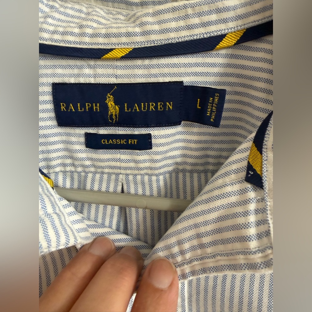 Polo Ralph Lauren Y2K Button Down Raw Hem - Picture 2 of 5